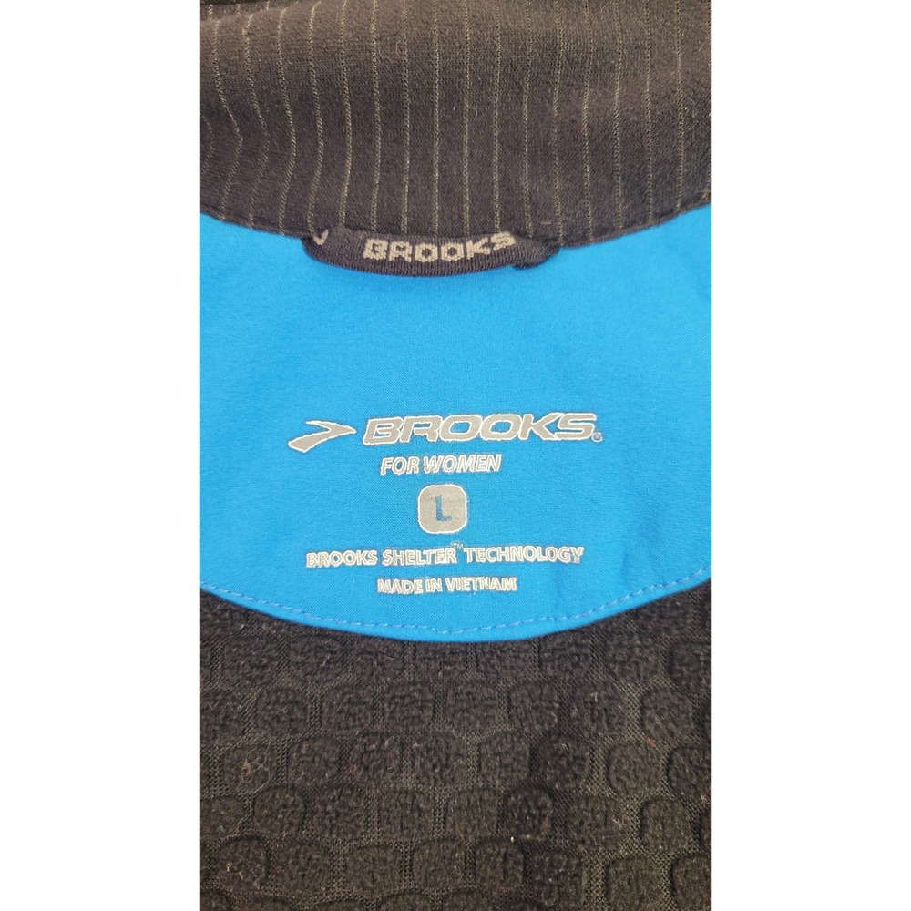 Brooks Women's Blue Light Blue Athletic Active Jacket Size Large Walking Running - Picture 5 of 16